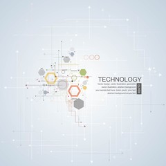 Abstract technological background with various technological elements. Structure pattern technology backdrop. Vector
