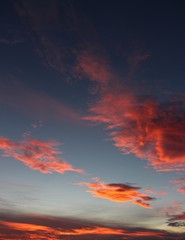 sunset with pink clouds
