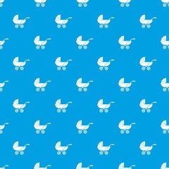 Baby carriage pattern seamless blue