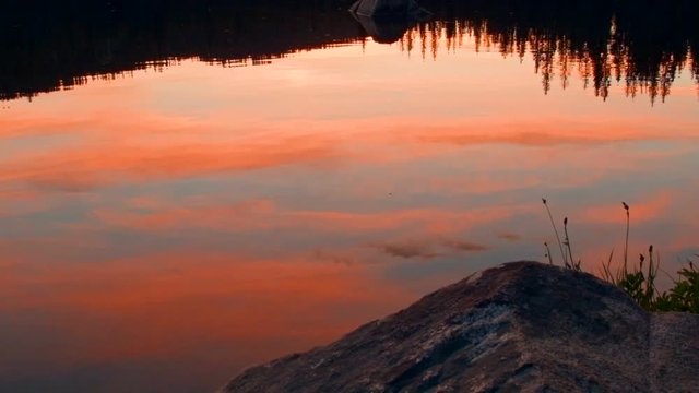 Anthony Lake Orange Sunset 1 Elkhorn Mountains Oregon Wallowa 91