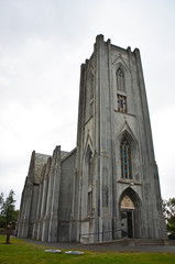 Fototapeta premium Landakotskirkja basilica in Reykjavík
