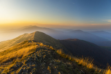 Fototapeta premium Sunset in mountains
