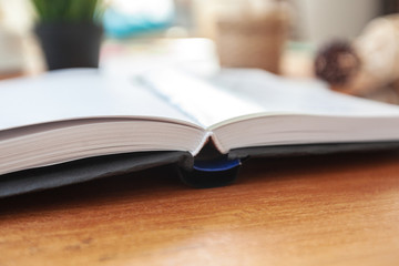 Blank notebook on the table