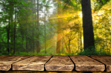 Plakat Wooden table background