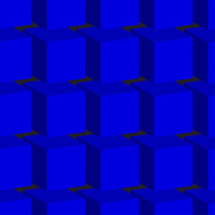 Blue Cubes Seamless Pattern