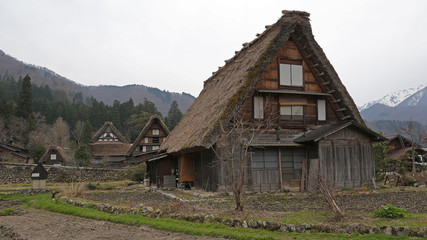 Fototapeta na wymiar Ogimachi Shirakawago, Ono-gun, Gifu, Japón