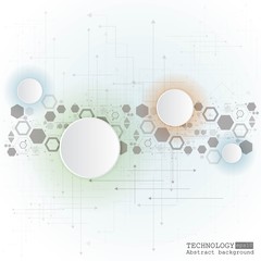 Abstract technological background with various technological elements. Structure pattern technology backdrop. Vector