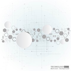 Abstract technological background with various technological elements. Structure pattern technology backdrop. Vector