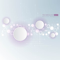 Abstract technological background with various technological elements. Structure pattern technology backdrop. Vector