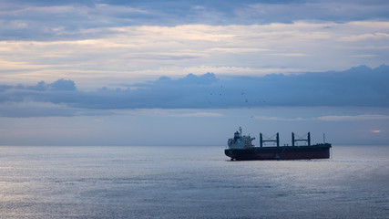 Early morning on approaches to Panama canal