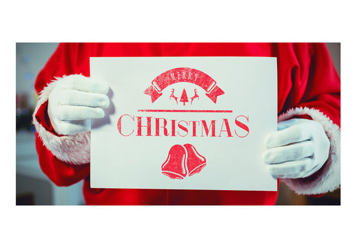 Santa Holding White Card Mockup 1