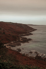 Vue des côtes normandes