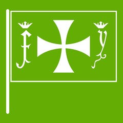Flag of Columbus icon green