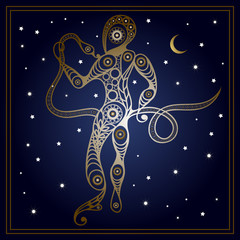 Graphic illustration with zodiac sign 3_7