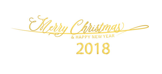 merry christmas - 2018 - gold