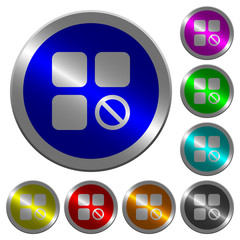 Component disabled luminous coin-like round color buttons