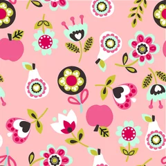 Meubelstickers floral pattern © mindy77