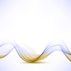 Abstract vector background, blue and green waved lines for brochure, website, flyer design. Transparent wave.