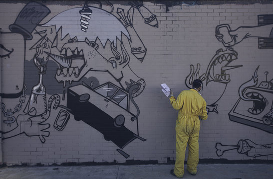 Graffiti Artist At Work