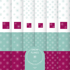 CHRISTMAS PATTERN COLLECTION. SNOW FLAKES EDITION.
contains modifiable elements.