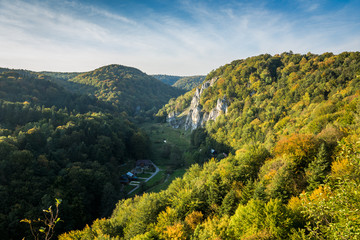 Valley in Ojcow National Park, Silesia, Poland