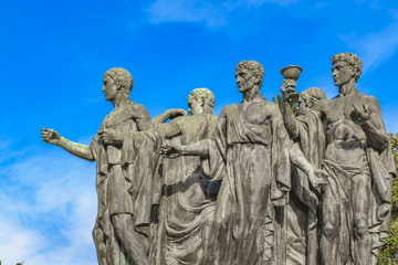 Group of Men with Togas Sculpture
