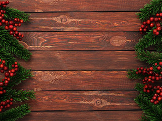 Fototapeta na wymiar 3D rendering dark christmas wooden background