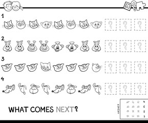complete pattern with pets coloring book