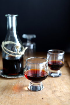 Homemade walnut liqueur