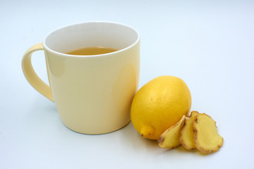 Ginger tea with lemon