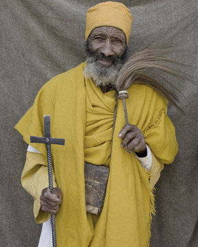 The Church of Saint George, one of many churches hewn into the rocky hills of Lalibela