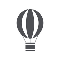 Hot air balloon icon. Modern minimal flat design icon. Vector illustration.