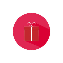 gift box icon long shadow vector