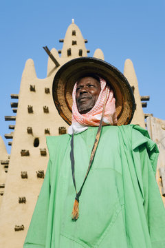 Africa, West Africa, Mali, Mopti Region, Niger Inland Delta, Djenne, Djenne Mosque, The Mosque is the largest mud structure in the world, Djenne is a UNESCO World Heritage Site,