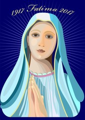 Naklejka premium Our Lady of Fatima-100th anniversary of the apparition