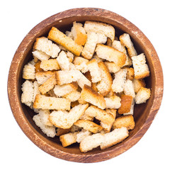 Crackers small fried from white bread