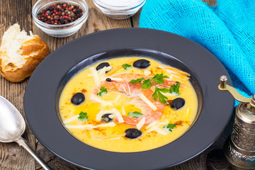 Soup Cream with shrimps