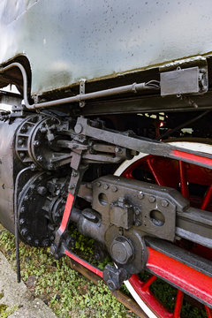 Details of the old rusty locomotive 