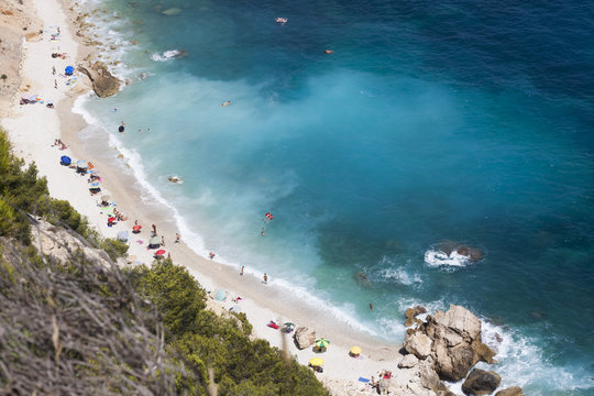 Beautiful beach in mediterranean sea.