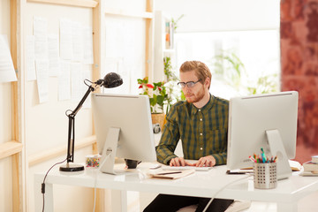 Businessman Working at His Desk