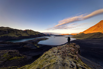 Viewpoint at Langisjor in the highlands of Iceland - 179192122