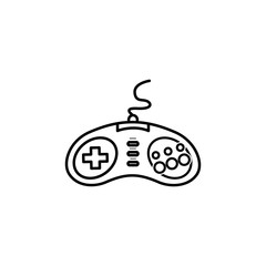 game controller sega line icon. Simple line games icon. Can be used as web element, playing design icon