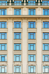 Fototapeta na wymiar wall of a building with windows