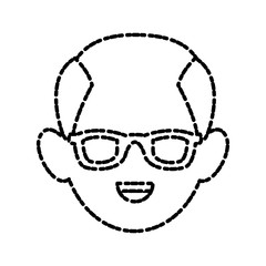 Man with glasses icon vector illustration graphic design