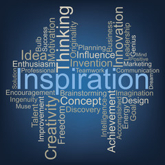 Inspiration word cloud, vector