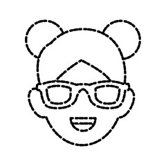 Woman with glasses icon vector illustration graphic design