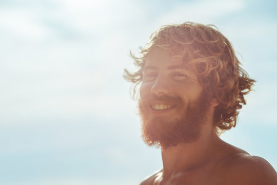 Smiling Young Beach Boy