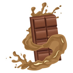 Delicious chocolate bar icon vector illustration graphc design