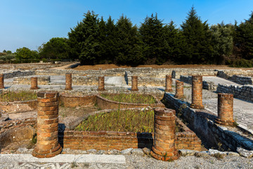Fototapeta na wymiar Conimbriga is one of the largest and the best preserved Roman settlements excavated in Portugal, classified as a National Monument in 1910.