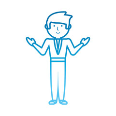 flat line  colored teacher man over white background  vector illustration